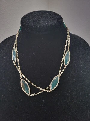 Nuevo Collar Estación Kendra Scott Tory Marquis Dorado y Ojo de Gato Verde Esmeralda Foto 1 de 4