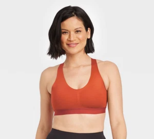 Women's Medium Support Strappy Back Bonded Bra - All in Motion - Orange -S -S661 - Bild 1 von 5