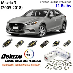11 Bulbs Interior LED Light Kit White Dome Light For 2009-2018 Mazda 3 - Picture 1 of 8