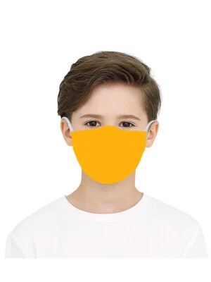 Маска для лица детская трехслойная 100% хлопок моющаяся многоразовая с фильтрующим карманом - Изображение 1 из 4