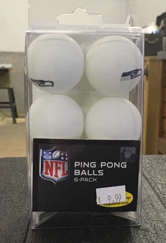 Seattle Seahawks NFL 6-Pack Ping Pong Balls New In package Cover