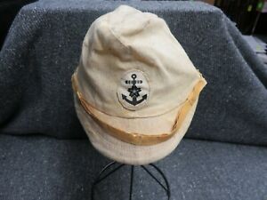 WWII JAPANESE NAVY FIELD CAP-VERY LATE WAR-ORIGINAL-EXCELLENT CONDITION