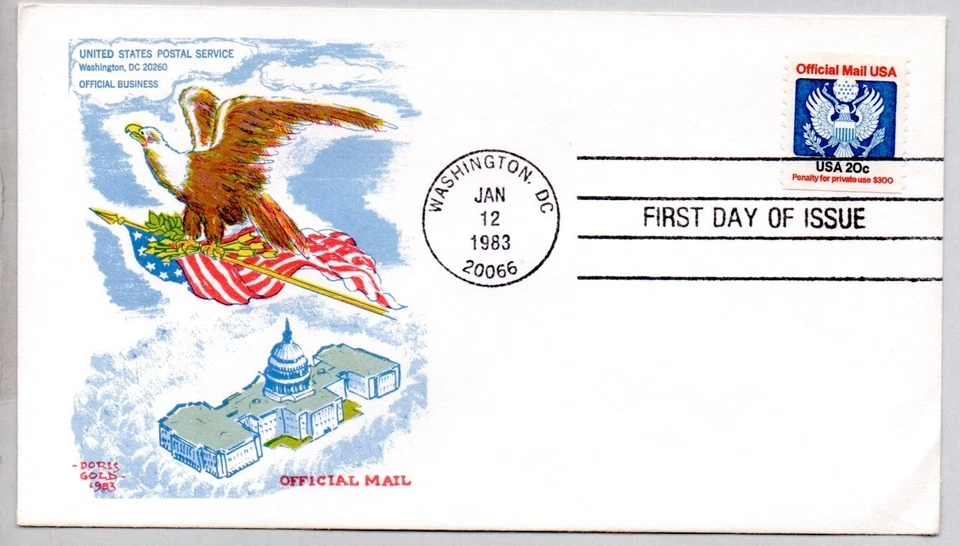 #O135 20 CENT OFFICIAL MAIL FIRST DAY OF ISSUE DORIS GOLD ARTWORK FDC - Image 1 of 1