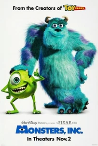 Disney's Monsters Inc movie poster print  :  11 x 17 inches  - Picture 1 of 1