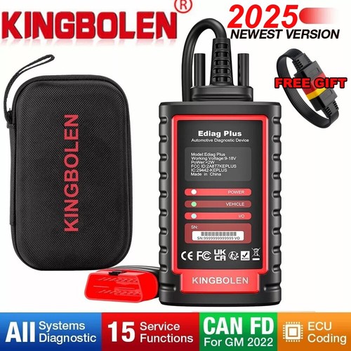 KINGBOLEN Ediag Plus Bidirectional OBD2 Scanner – All Systems, ECU Coding, 5 Yr Warranty