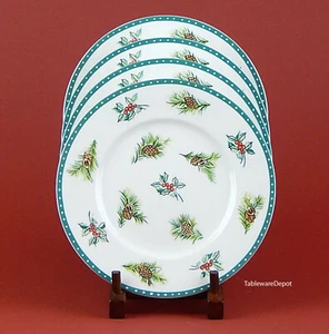 Set of 4 Salad Plates, MINT UNUSED Condition! Mikasa Christmas Wish, HK713 - Picture 1 of 3