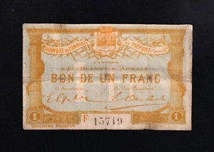 F.C. FRANCIA FRANCE , TRÉPORT , 1 FRANCO 1916 , B/C (F) . - Imagen 1 de 2