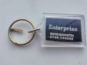 VW/Audi Quattro 'Enterprise Bridgnorth' dealer keyring, 1980s, light wear. - Picture 1 of 2
