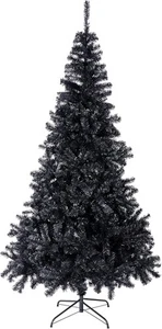 Sunnyglade 4 FT Halloween Black Premium Artificial Christmas Tree 400 Tips Easy - Picture 1 of 6