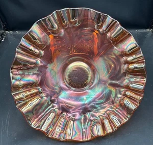 Fenton Carnival Glas Ringelblumenschliff Bögen umgekehrte Gardine Schüssel - 8 3/4" - Bild 1 von 3