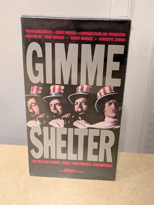 Gimme Shelter VHS The Rolling Stones Uncut Uncensored Unsurpassed Abkco 1991 New - Image 1 of 2