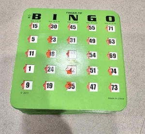 50 PACK - Bingo Bulk Bingo Cards Sliding Windows - Reusable Finger Tip - Imagen 1 de 3