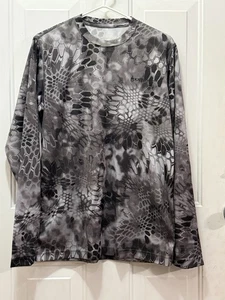 Kryptek Raid Gray Black Hyperion Long Sleeve Shirt Lightweight Mens Medium - Picture 1 of 2