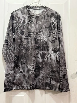 Kryptek Raid Gray Black Hyperion Long Sleeve Shirt Lightweight Mens Medium - Image 1 of 2