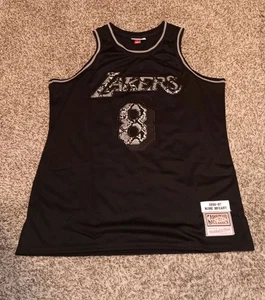 Camiseta grande Kobe Bryant Los Angeles Lakers piel de serpiente negra NBA nueva - Imagen 1 de 2