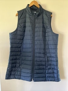 J. Jill Women’s Black Down Puffer Vest- Size XL Tall- Pockets/ Snap/ Zip - Picture 1 of 6