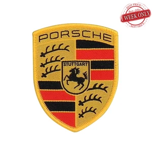 Porsche Wappen Abzeichen zum Aufnähen - 20 Stück (nicht offiziell) | Auf Lager" ✅ - Bild 1 von 4