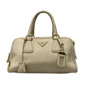 Auth PRADA - Cream Leather Handbag - Picture 1 of 11