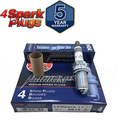 4PCS LFR6AIX-11 6619 Iridium Spark Plugs For NGK Subaru Volvo Yamaha Lexus - Image 1 of 4