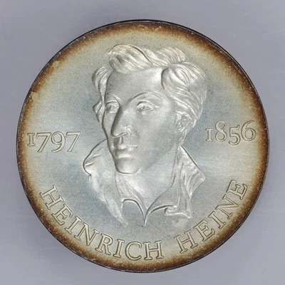 1972 Germany 175th Anniversary of Birth of Heine Silver 10 Marks - Image 1 of 2