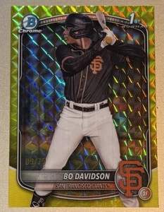2025 Bowman Chrome Bo Davidson BCP-206 Yellow Geometric 9/75 - Bild 1 von 2