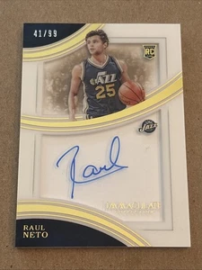 2015-16 Immaculate Collection Shadowbox Signatures Raúl Neto/99 Jazz Rookie casi nuevo - Imagen 1 de 3