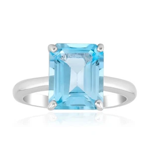 Himmelblauer Topas Sterling Silber Ring - Bild 1 von 1
