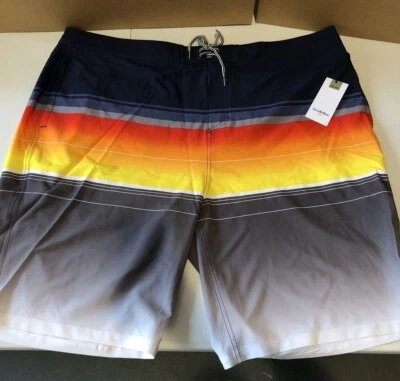 Men's Big & Tall 10" Striped Reversed Board Shorts - Goodfellow & Co MULTIPLE SI - Image 1 of 4