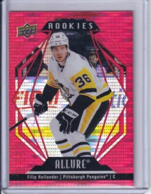 Filip Hallander, Pittsburgh Penguins 2022-23 Allure Red Rainbow Rookies #112 - Image 1 of 2