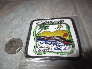 Reise Souvenir Stoff Patch Kalifornien The GOLDEN STATE - Bild 1 von 3