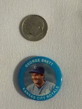 GEORGE BRETT 1984 Fun Foods Baseball Button - Kansas City Royals
