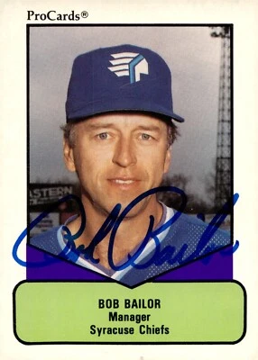 Bob Bailor - Signed 1990 ProCards Manager Card #368 - Syracuse Chiefs - Image 1 of 2