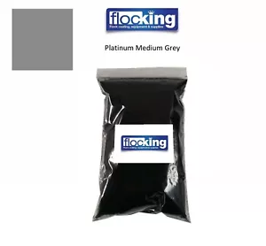 FLOCKFASERN GRAU PLATIN MITTELGRAU 0,5 QM 1 MM NYLONFLOCK - Bild 1 von 12