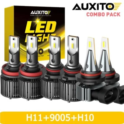 6 件 AUXITO LED 车头灯雾灯适用于道奇 Ram 1500 2500 3500 4500 5500 09-2017 — 第 1/4 张图片