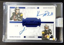 2022 Panini Flawless Kenny Pickett George Pickens duel auto nfl Steelers 3/8
