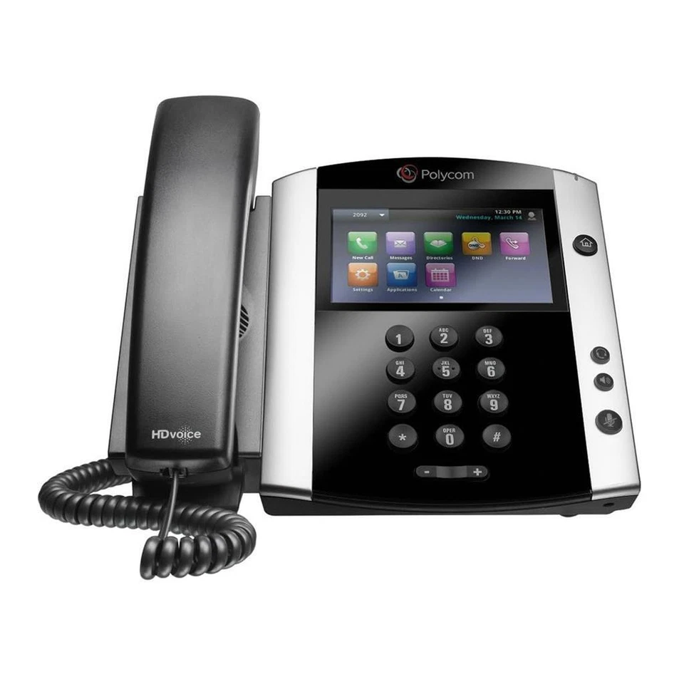 Polycom VVX 600 HD Business Media IP Desk Phone No PSU 2200-44600-025 - Image 1 of 2