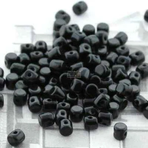 100pcs Czech MINOS Perles Par Puca® beads - small dot - JET - 2.5x3mm - Picture 1 of 10