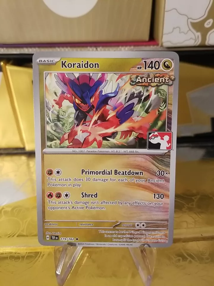Koraidon Pokemon Prize Pack Series 5 Promo Pokemon Card NM/LP Play Stamp - Image 1 of 2