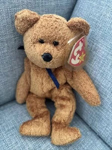 Fuzz Bear 1998 Rare TY Beanie Baby Original Retired Tag Errors Hologram - Picture 1 of 8