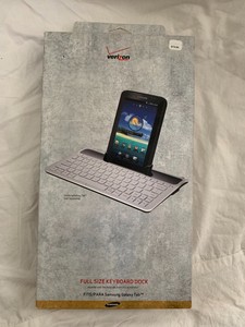 Samsung Galaxy Tab White Wireless Keyboard Dock English QWERTY SAMTABKEYB New
