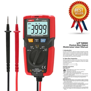UNI-T UT125C Handheld Auto Range AC/DC Voltage Tester OHM AMP Digital Multime - Picture 1 of 9