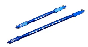 Racers Edge # RCESCX6019BL Aluminum CNC Steering Rod Set for Axial SCX6 Blue - Picture 1 of 1