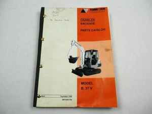 Ammann Yanmar B37 B.37 V miniexcavadora Crawler Backhoe lista de piezas de repuesto lista de piezas - Imagen 1 de 4