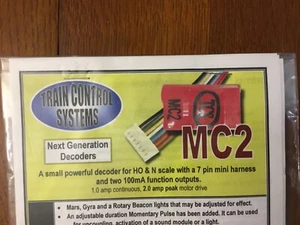 Train Control Systems MC2 TCS Decoder Spur HO Modelllok DCC Decoder - Bild 1 von 3