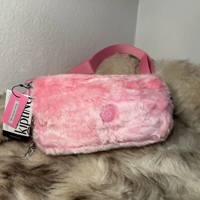 Bolso/Crupo Bandolera Kipling Aras Nuevo con Etiquetas - Peluche Esponjoso Rosa San Valentín - ¡Gorila! Foto 1 de 4