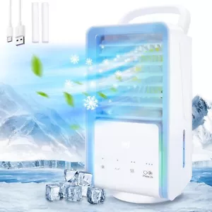 Portable Air Conditioner Fan 700ml Water Tank - Rechargeable - 3 Speed - Picture 1 of 8