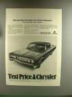 1967 Chrysler Newport 2-door Hardtop Car Ad - Price Kept You