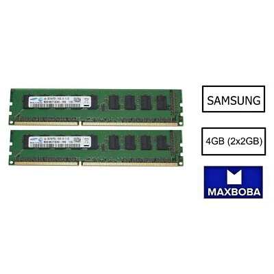 Samsung Memory 4GB (2x 2GB) 1RX8 Desktop RAM 10600E DDR3 DIMM M391B5673FH0-CH9 - Image 1 of 4