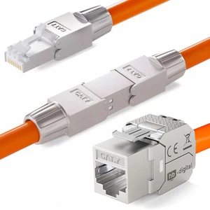 CAT 7 Netzwerkstecker / Verbinder / Keystone Modul RJ-45 Netzwerk Verlegekabel - Bild 1 von 36