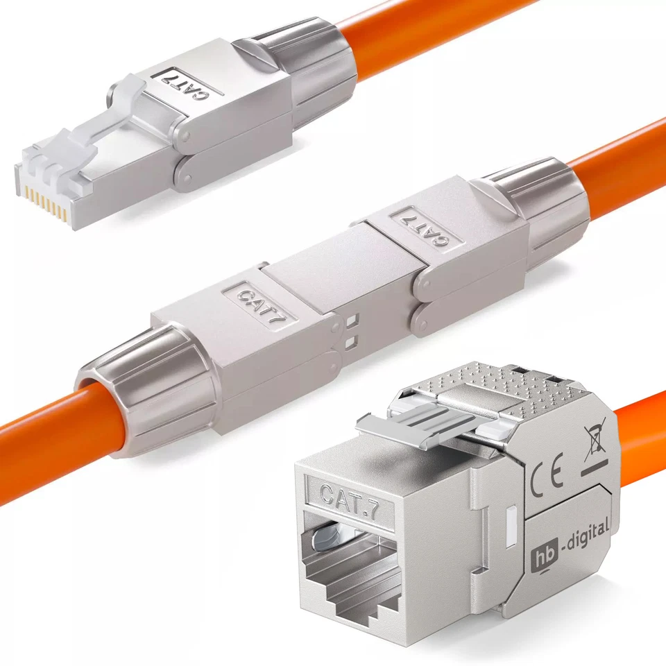 CAT 7 Netzwerkstecker / Verbinder / Keystone Modul RJ-45 Netzwerk Verlegekabel - Bild 1 von 4
